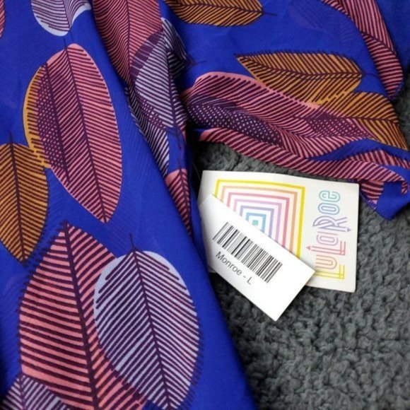 NEW LulaRoe Monroe Kimono Cardigan L Large Multicolor - Picture 4 of 8